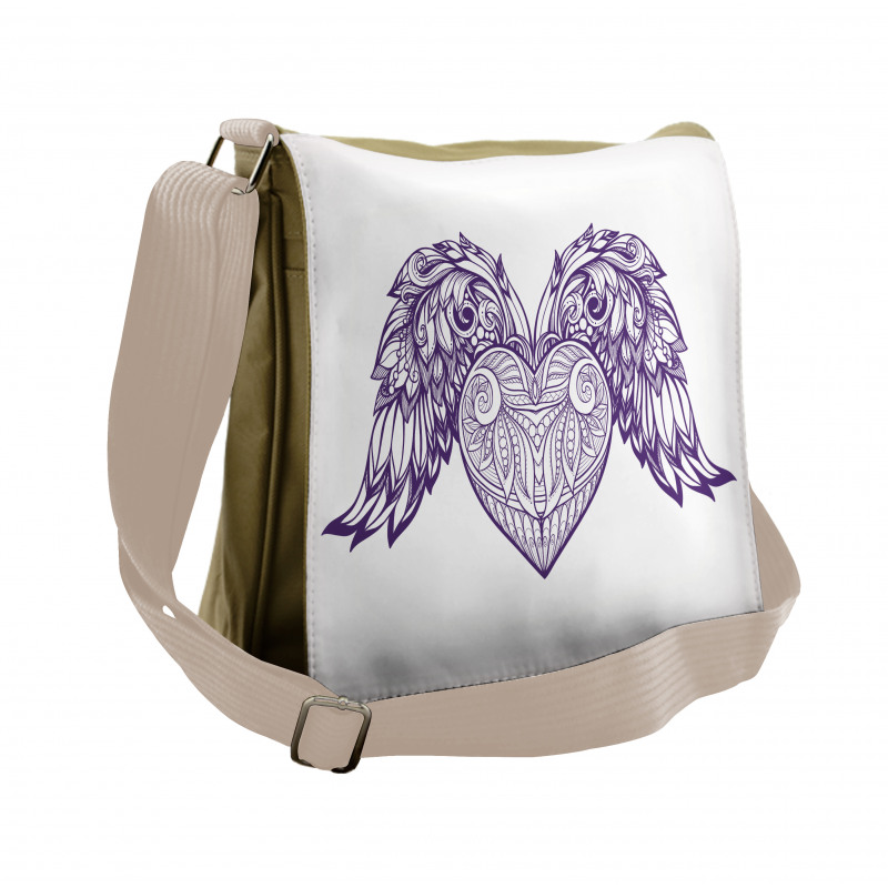 Heart Botany Ornate Messenger Bag