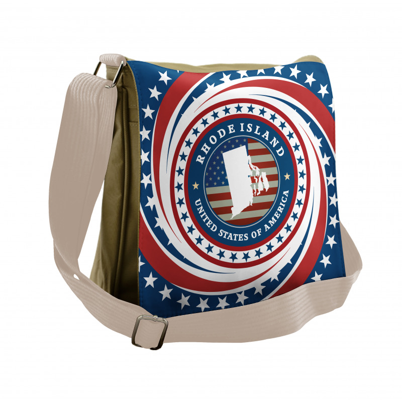 Swirled Stars and USA Messenger Bag