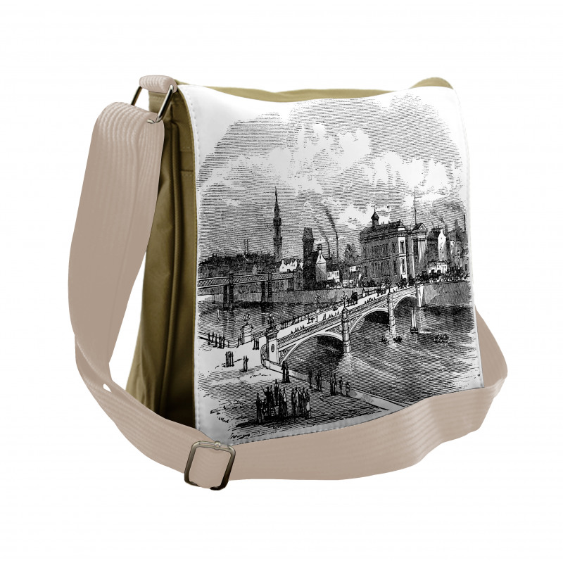 Albert Bridge Glasgow Art Messenger Bag