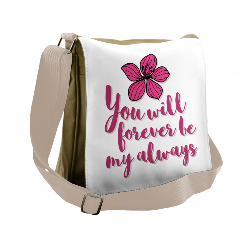 Tropical Blossom Valentines Messenger Bag