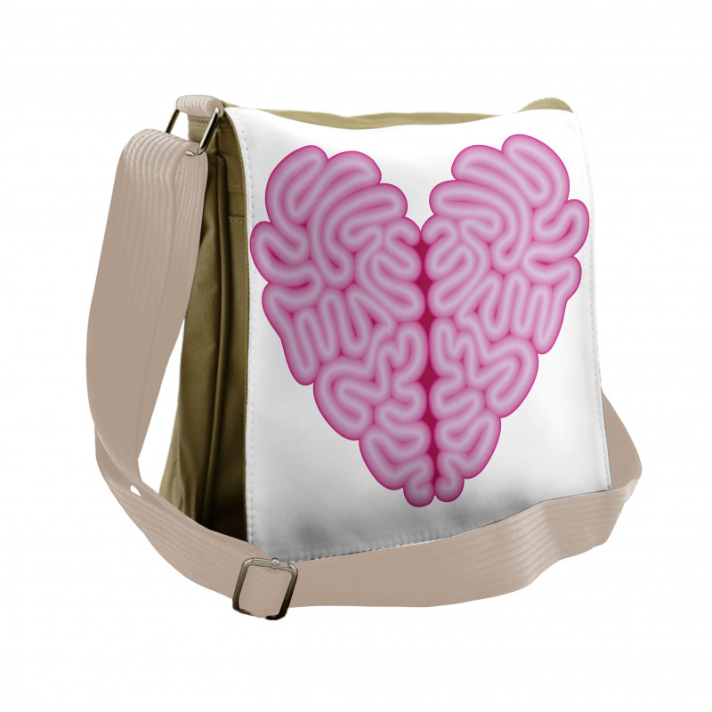 Brain Look Simple Heart Messenger Bag