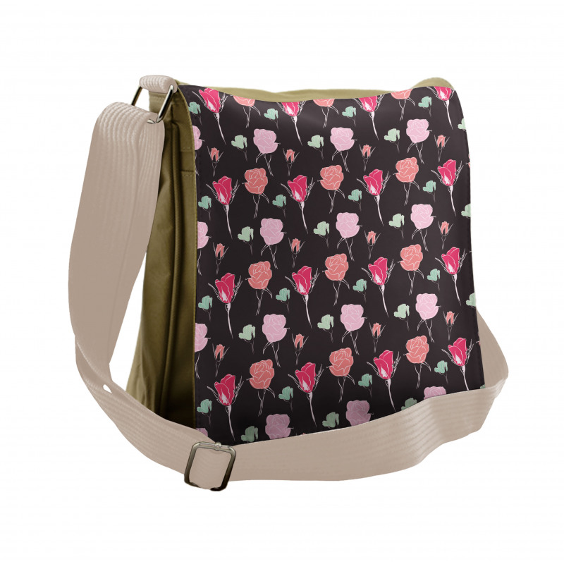 Romantic Valentine's Rose Messenger Bag