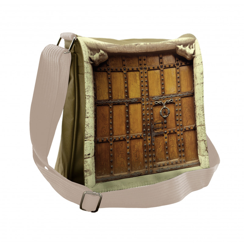 Rustic Style Door Design Messenger Bag