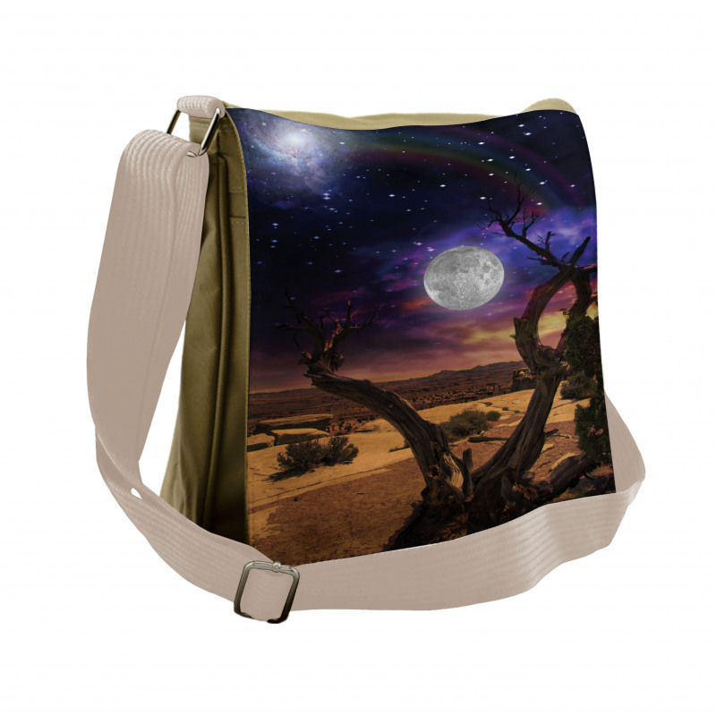 Desert Night Nebula Stars Messenger Bag