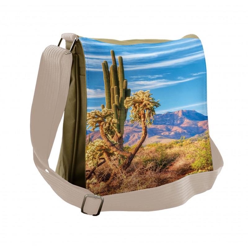 Landscape and Prickle Plant Messenger Bag