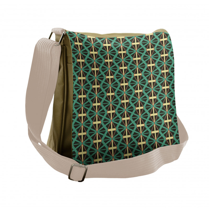 Crossed Mosaic Messenger Bag