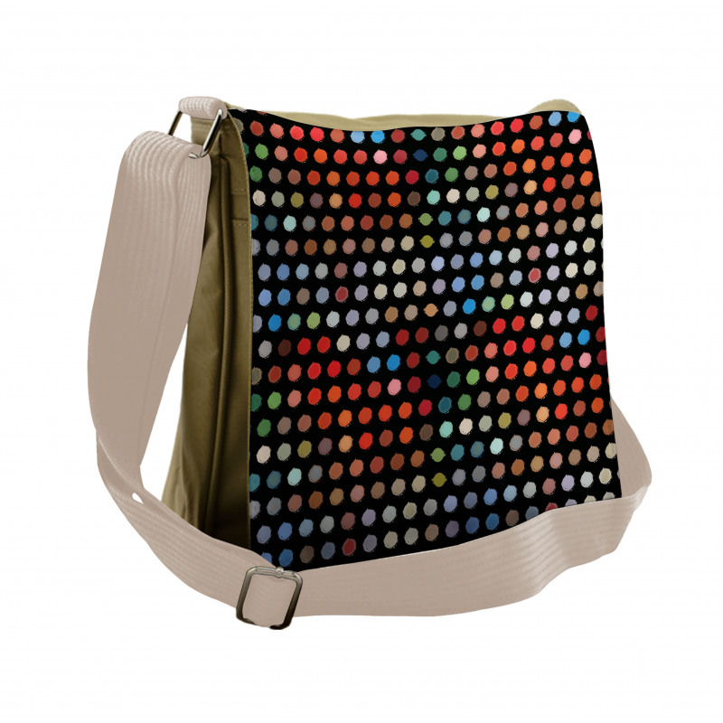 Brush Stroke with Colors Messenger Bag