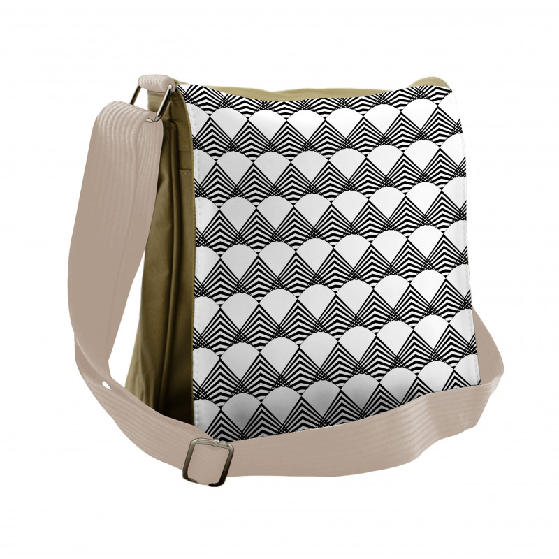 Urban Geometric Triangle Messenger Bag