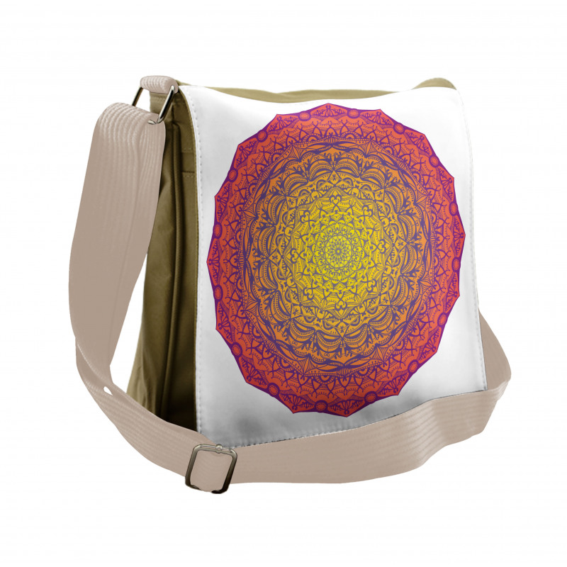 Vivid Abstract Medallion Messenger Bag