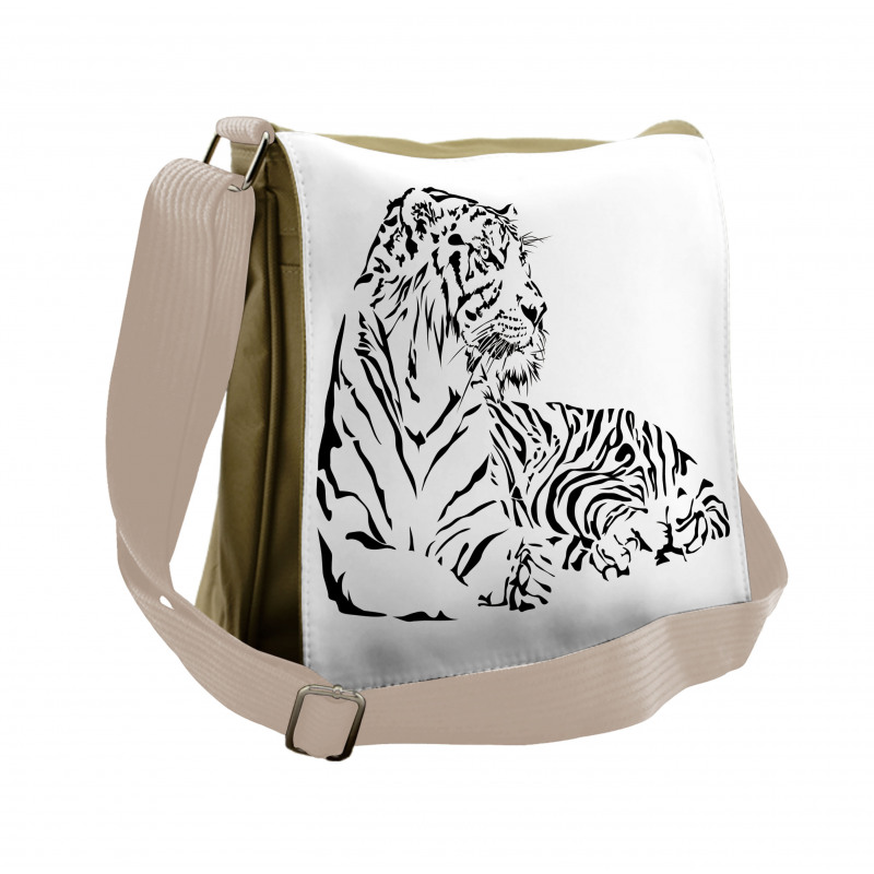 Safari Animal Sitting Messenger Bag