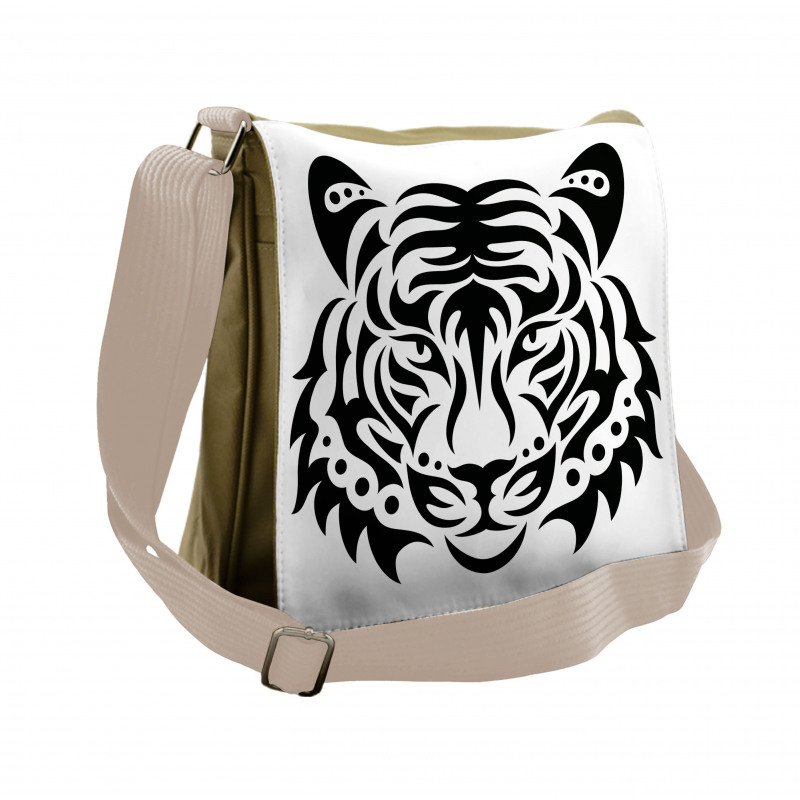 Wild Tiger Head Messenger Bag