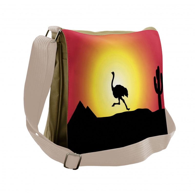 Running Animal Silhouette Messenger Bag