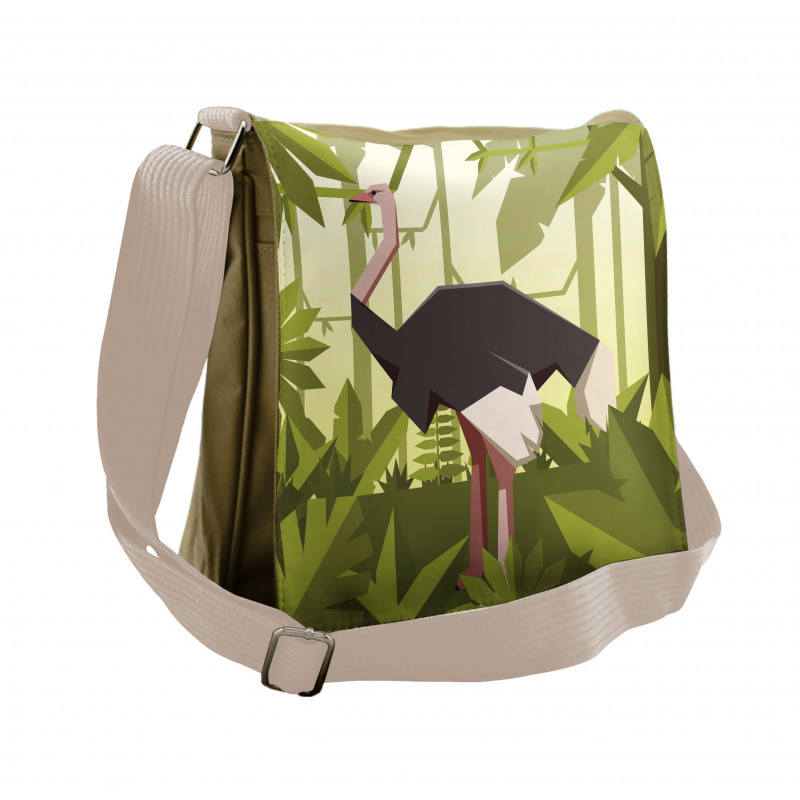 Jungle Animal Fractal Style Messenger Bag