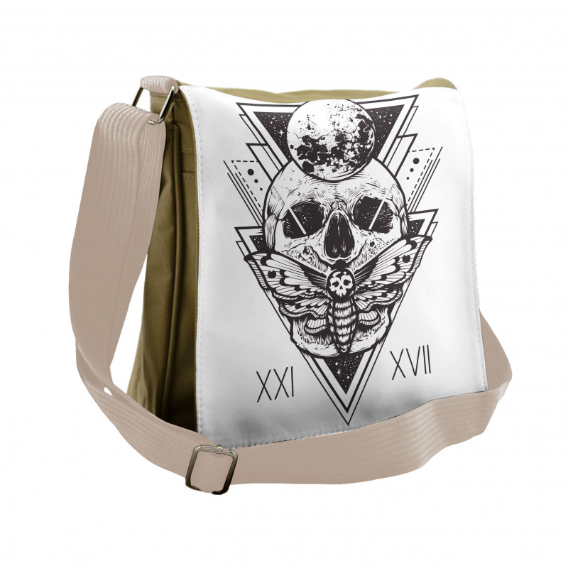 Hipster Tattoo Skull Messenger Bag