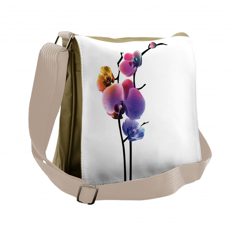 Vibrant Flowering Plant Messenger Bag