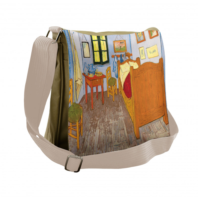 Painting of Room Interior Messenger Bag