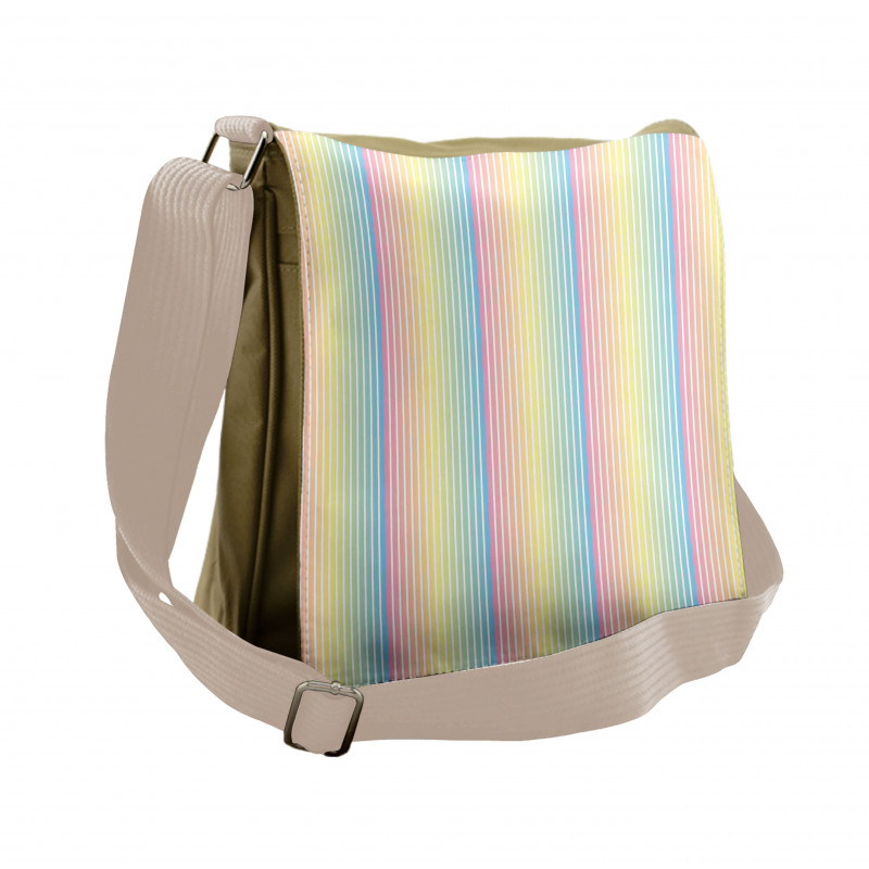 Blended Soft Pastel Color Messenger Bag