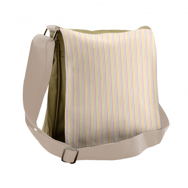 Crayon Stroked Soft Lines Messenger Bag