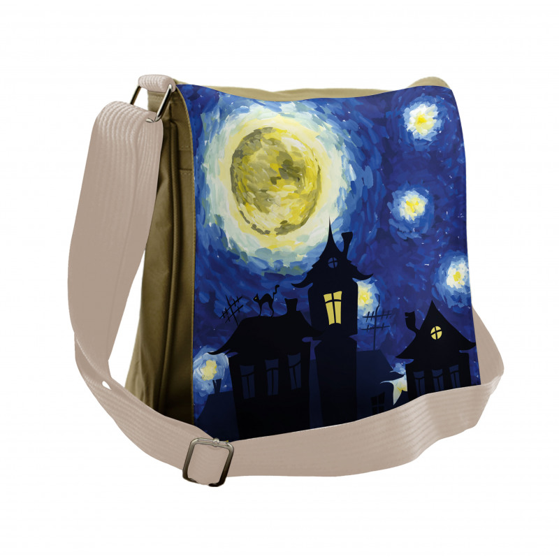 Country Houses Full Moon Messenger Bag