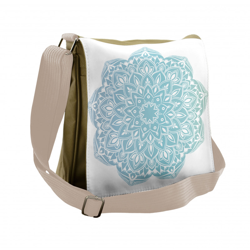 Oriental Round Motif Messenger Bag