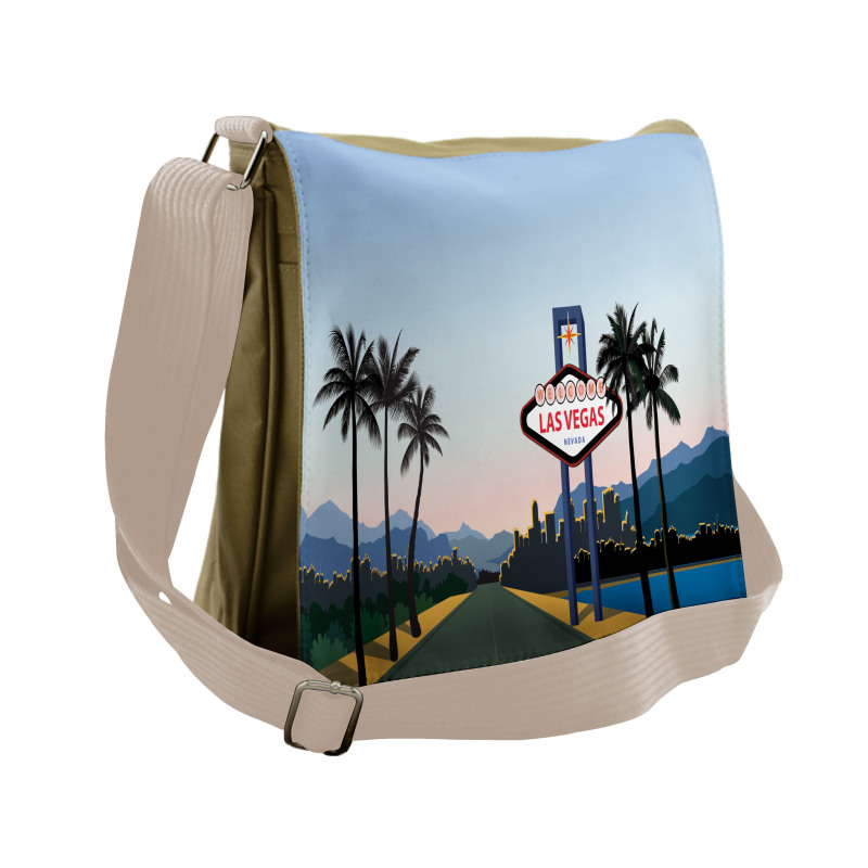 Nevada America in Cartoon Messenger Bag