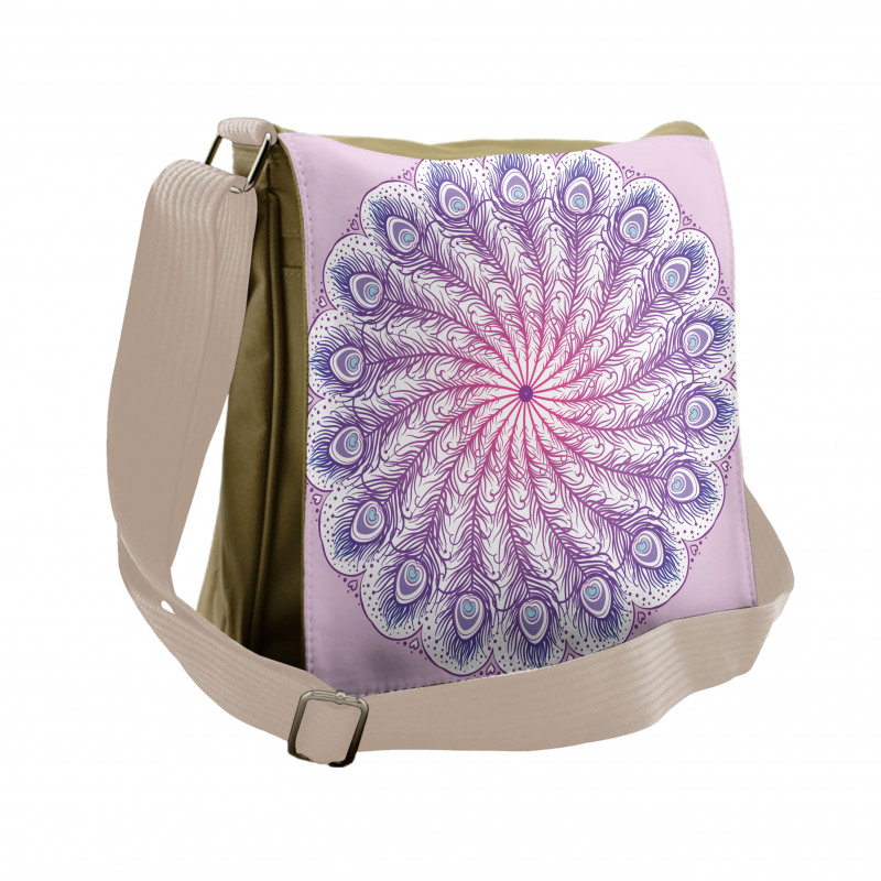 Boho Medallion Art Messenger Bag