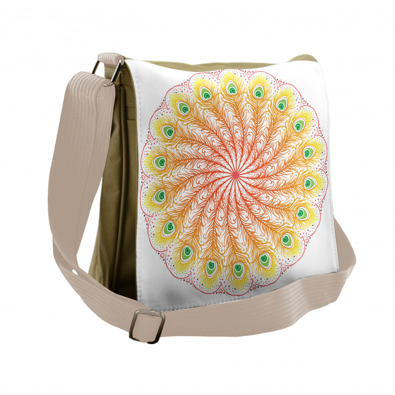 Blended Color Motif Messenger Bag