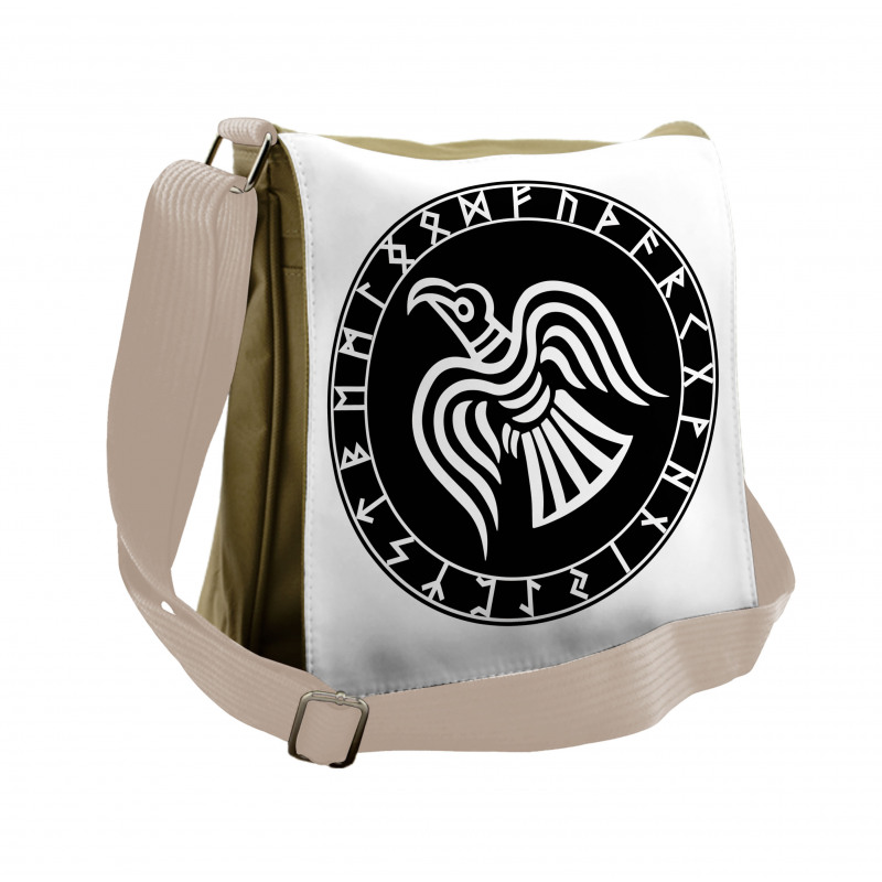 Illustration of Odins Ravens Messenger Bag