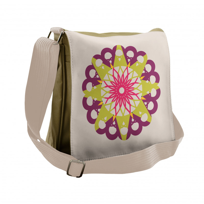 Triangles Half Circles Messenger Bag