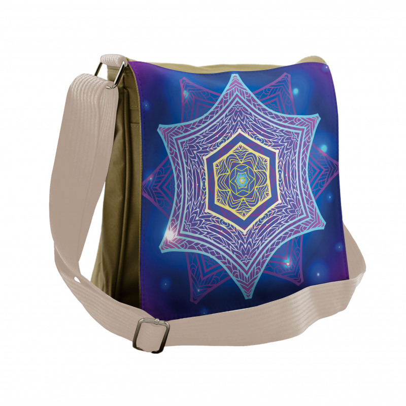 Hexagons and Stars Messenger Bag