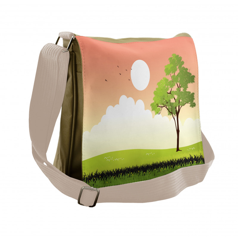 Summer Season Country Scene Messenger Bag