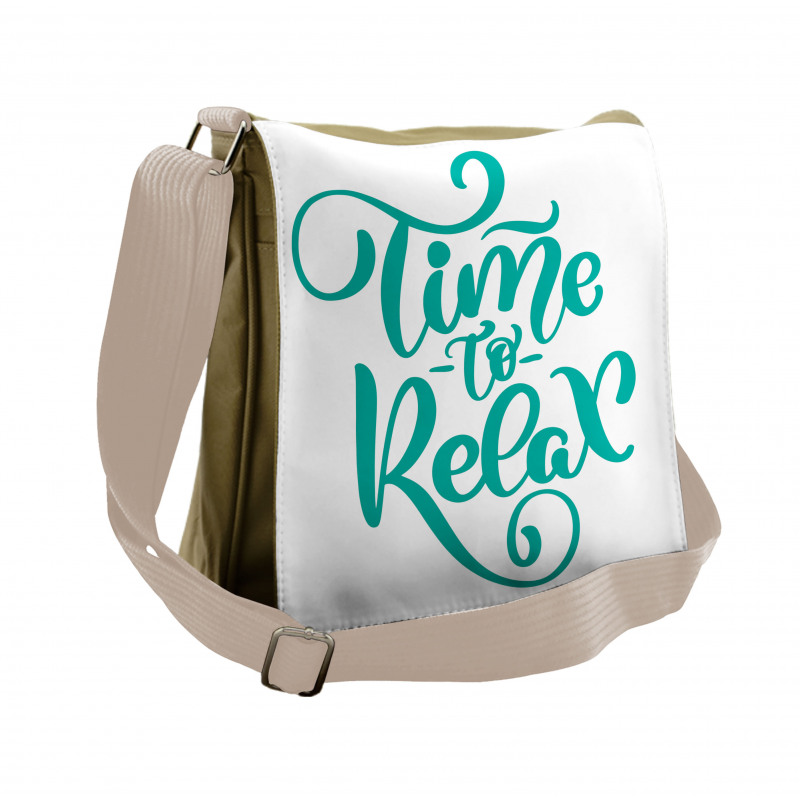 Time to Relax Phrase Design Messenger Bag