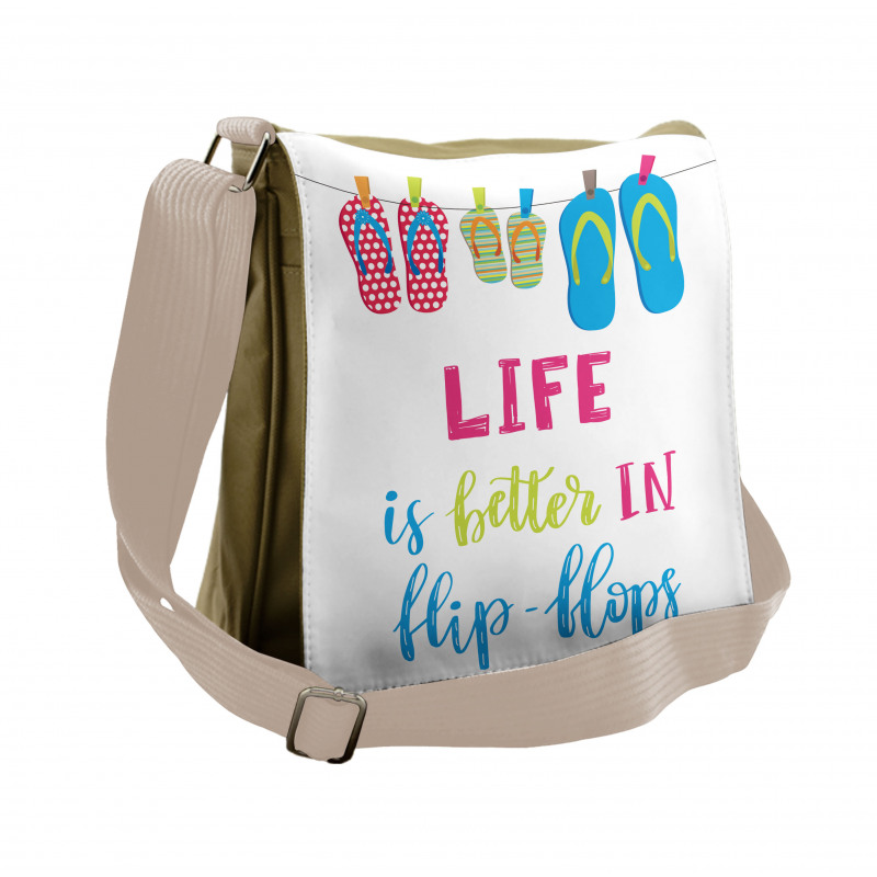 Life is Better in Flip Flops Messenger Bag