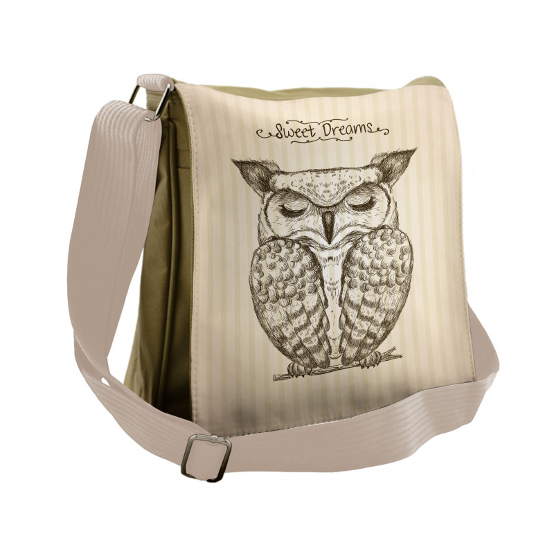 Sleeping Owl Dreams Messenger Bag