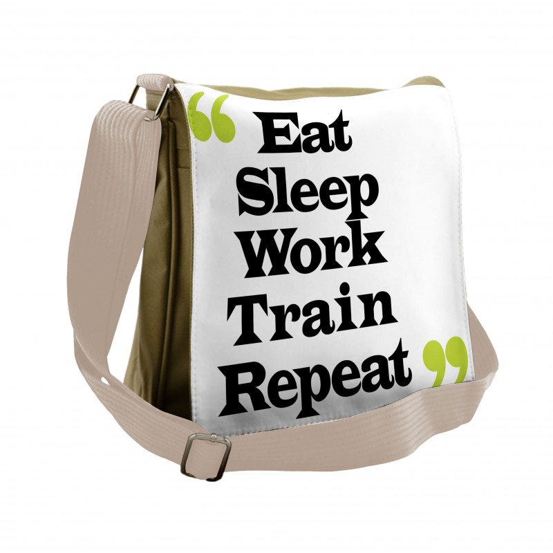 Eat Sleep Work Train Repeat Messenger Bag