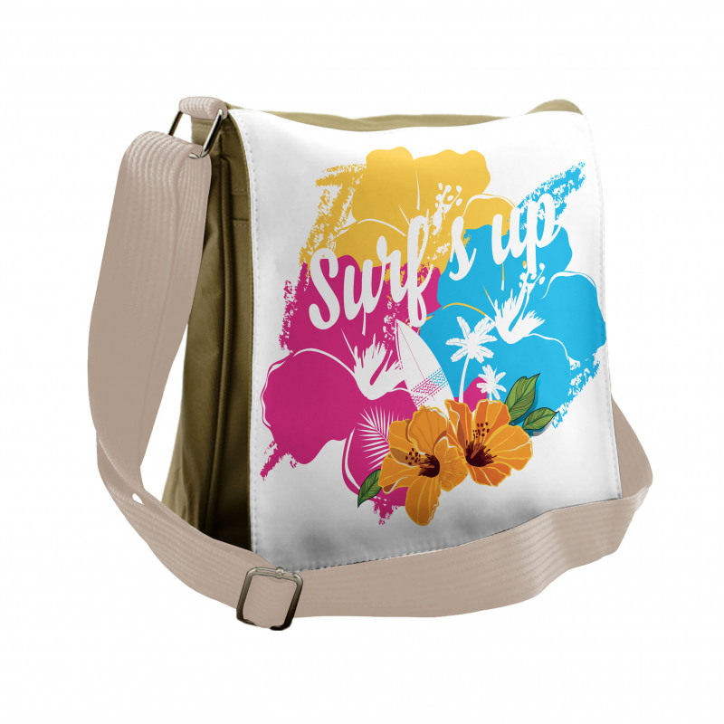 Hawaii Hibiscus Flower Messenger Bag