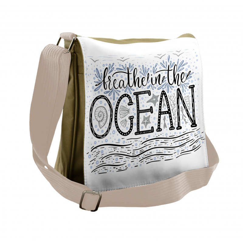 Breathe in the Ocean Messenger Bag