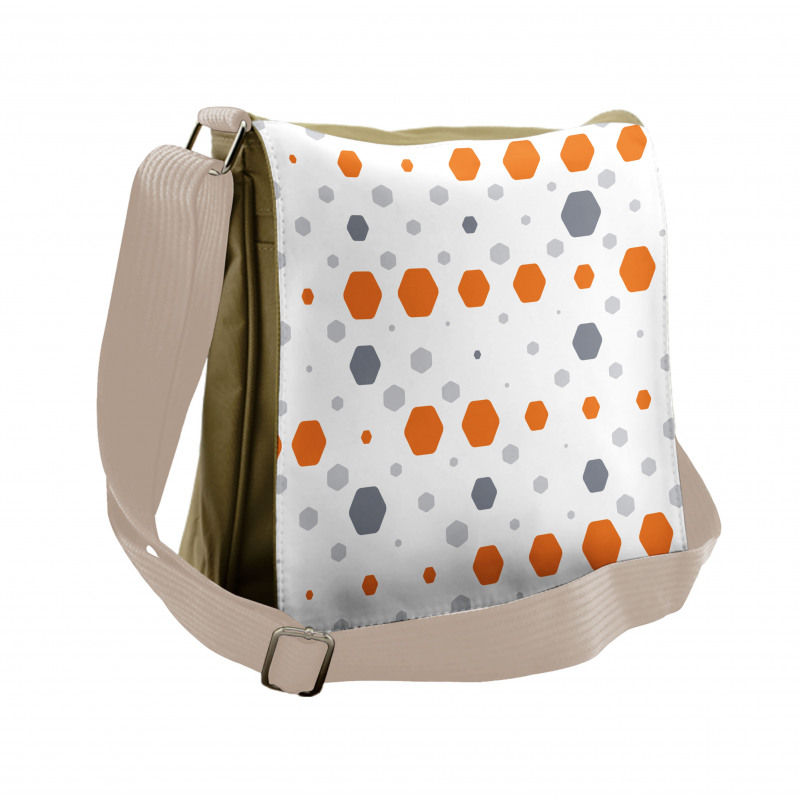 Abstract Hexagons Pattern Messenger Bag