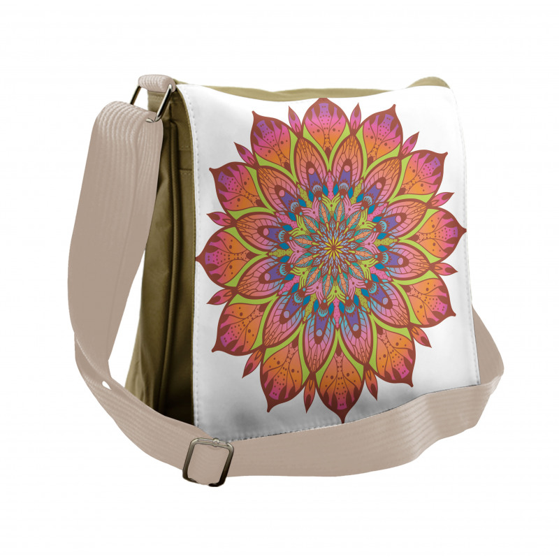 Flourishing Flowers Pattern Messenger Bag