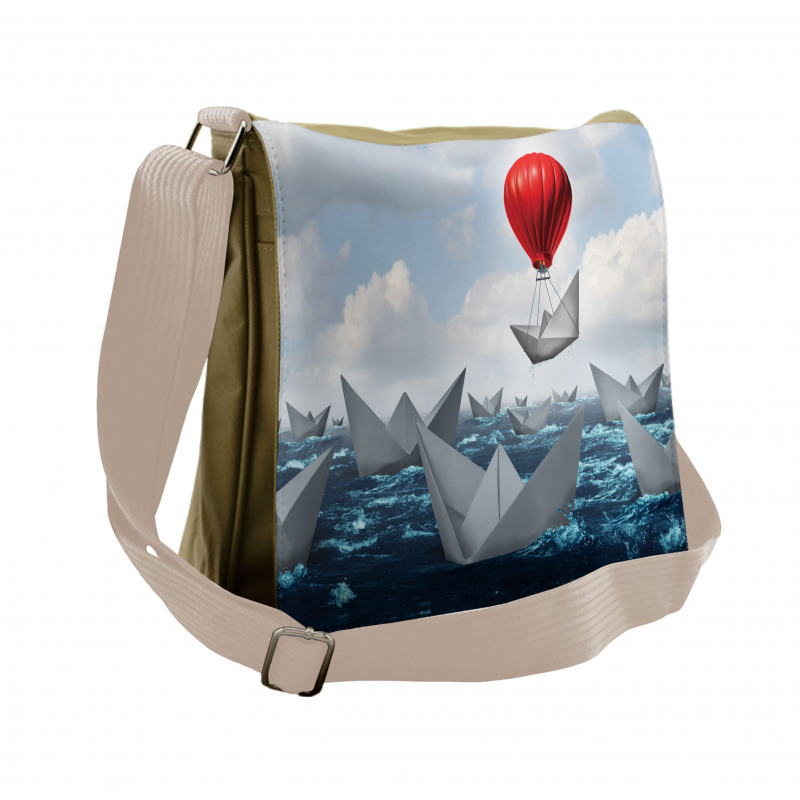 Paper Boats and Balloon Messenger Bag