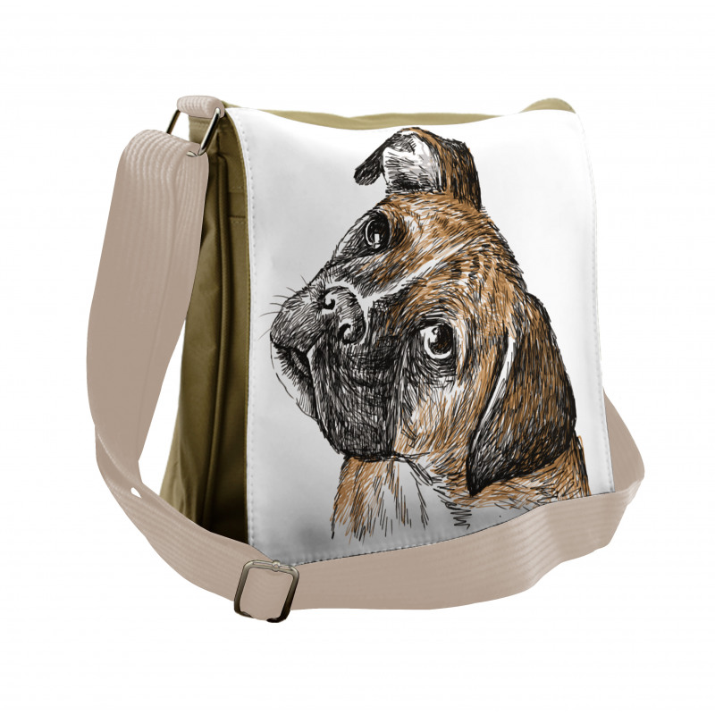 Sketchy Furry Puppy Pet Messenger Bag