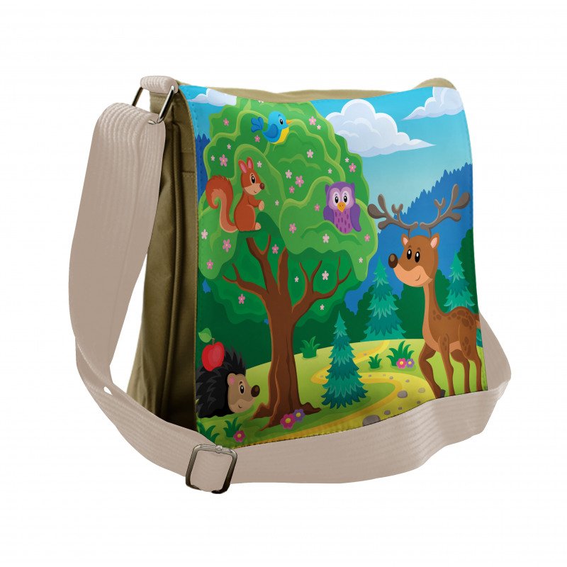 Funny Animals Wildlife Messenger Bag