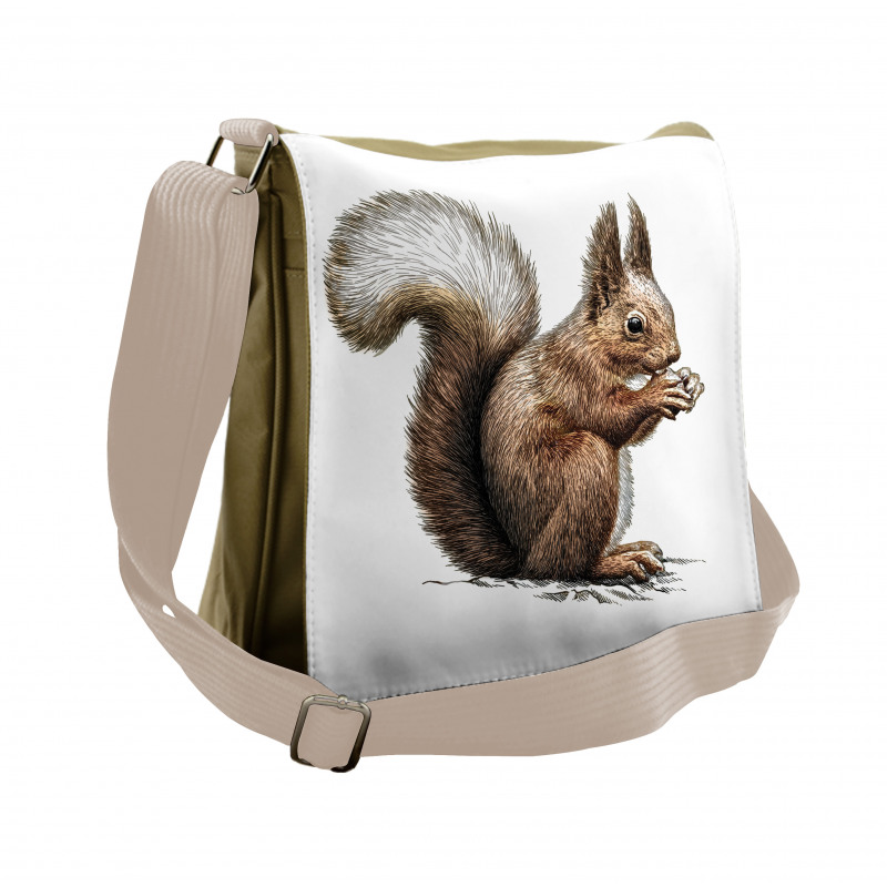 Sketch Artwork Wildlife Messenger Bag