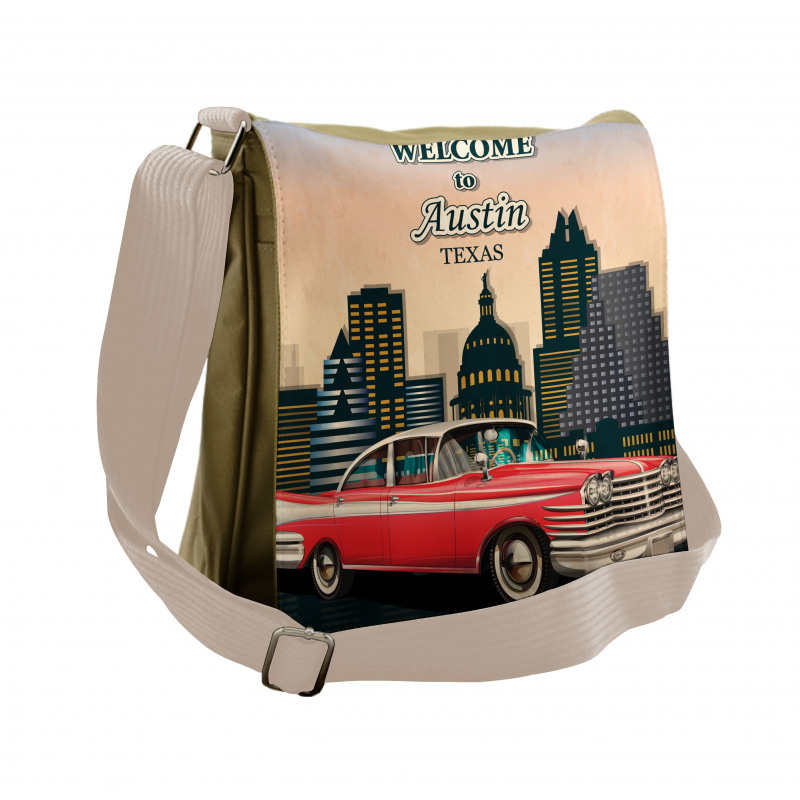 Welcome to Texas Greeting Messenger Bag