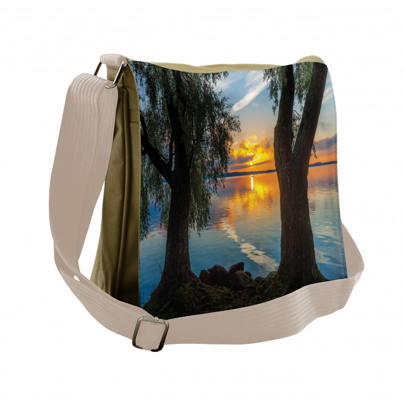 Sunrise over the Lake Messenger Bag