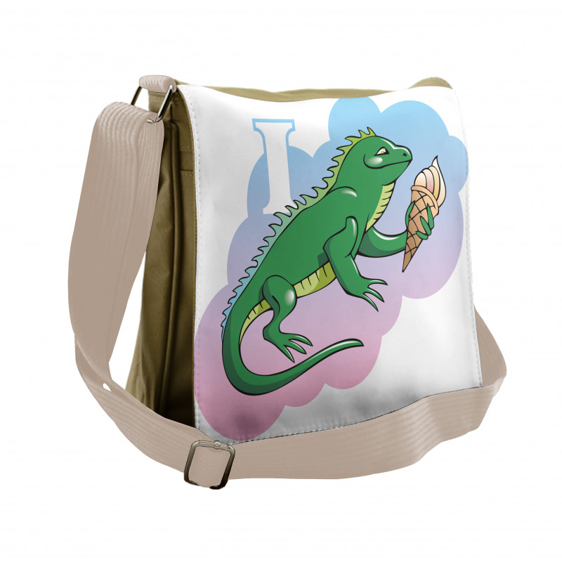 Animal in Nursery Cartoon Messenger Bag