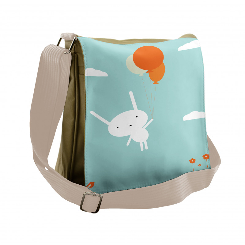 Flying Rabbit Balloons Sky Messenger Bag