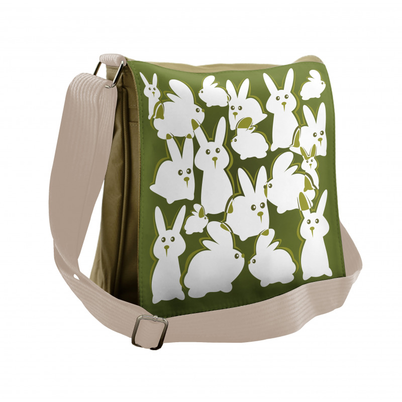 Funny Cartoon Easter Animal Messenger Bag