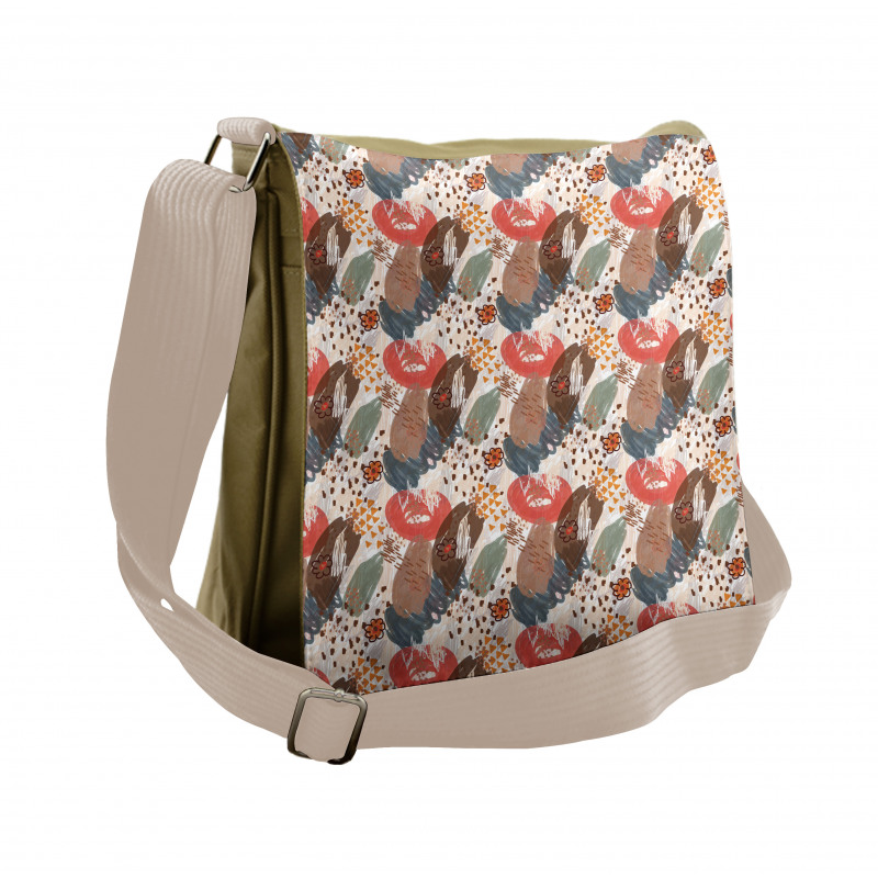 Abstract Scribble Pattern Messenger Bag