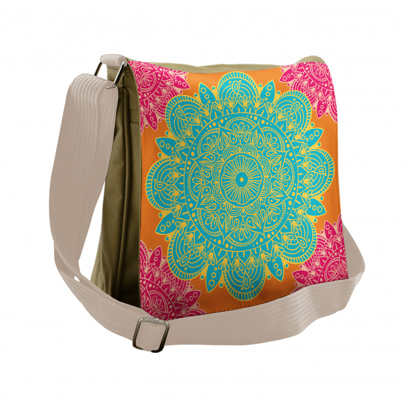 Blossoming Flower Pattern Messenger Bag